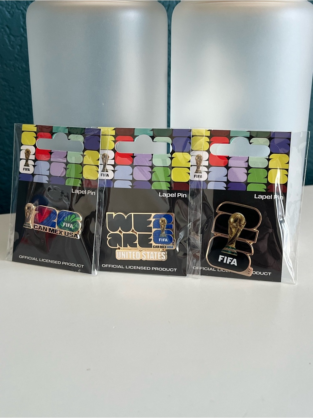 FIFA World Cup USA 2026 Soccer Football Canada Mexico Pins Badges Fan Souvenir